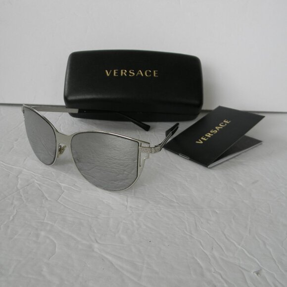 VERSACE WM\'S SILVER SUNGLASSES W/CASE AND BOX main image 10